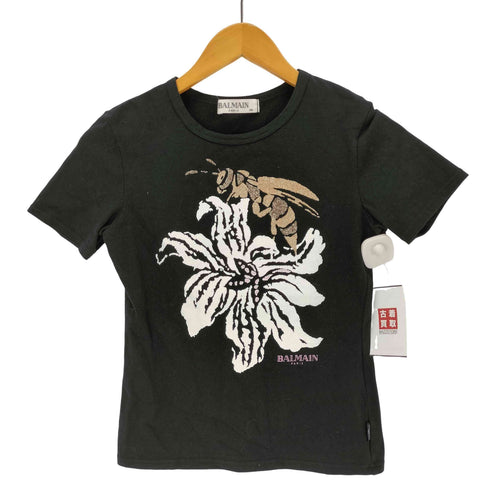 バルマン BALMAIN ラメプリントクルーネックTシャツ レディース JPN:38