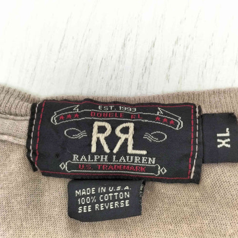 ダブルアールエルラルフローレン RRL RALPH LAUREN 90S USA製 三ツ星タグ クルーネックTシャツ メンズ import:XL
