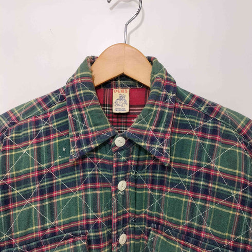 OURS タータンチェック L/S ワークシャツ メンズ