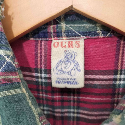 OURS タータンチェック L/S ワークシャツ メンズ