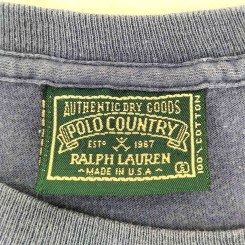ポロカントリーラルフローレン POLO COUNTRY RALPH LAUREN 80-90s USA製 ポケットクルーネックTシャツ メンズ import:S