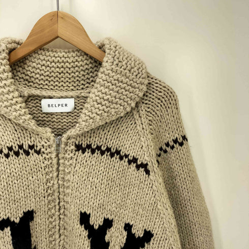 ベルパー BELPER 22AW COWICHAN KNIT JACKET カウチン ニット ジャケット レディース FREE