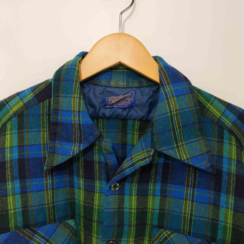 ペンドルトン PENDLETON 70S USA製 オンブレ フランネル L/S ワークシャツ メンズ import:XL