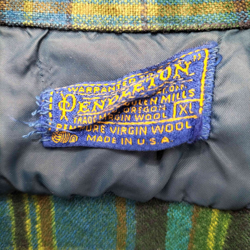ペンドルトン PENDLETON 70S USA製 オンブレ フランネル L/S ワークシャツ メンズ import:XL