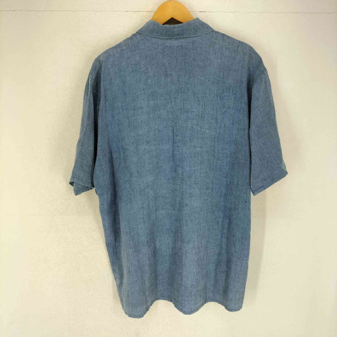 フラックスバイジーンエンゲラール FLAX by Jeanne Engelhart 90s リトアニア製 リネンS/S シャツ メンズ JPN:S