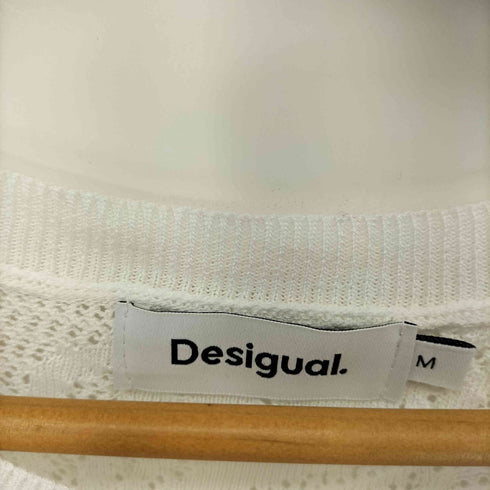 デシグアル Desigual 25SS 透かし編みの ニットTシャツ レディース import:M