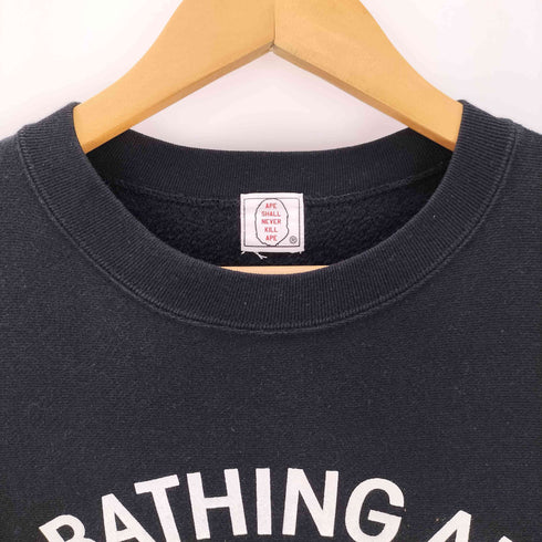 アベイシングエイプ A BATHING APE 90S 初期タグ ジェネラル プリント リバースウィーブ型 スウェット メンズ