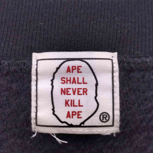 アベイシングエイプ A BATHING APE 90S 初期タグ ジェネラル プリント リバースウィーブ型 スウェット メンズ