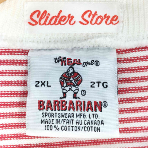 バーバリアン BARBARIAN SLIDER STORE 別注ボーダー柄 カットソー 12オンス メンズ JPN:XXL