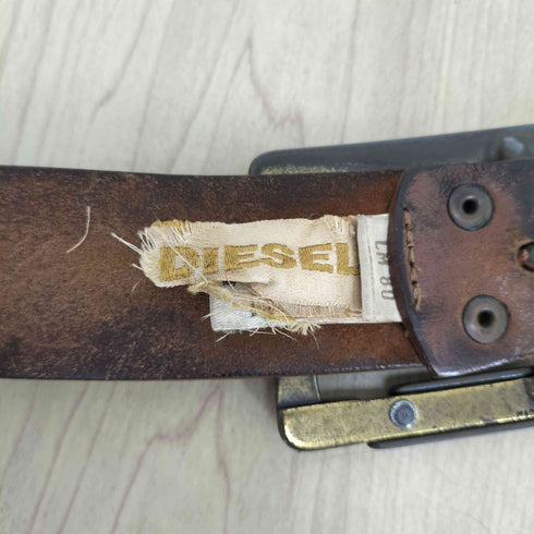 ディーゼル DIESEL ロゴバックル レザーベルト メンズ