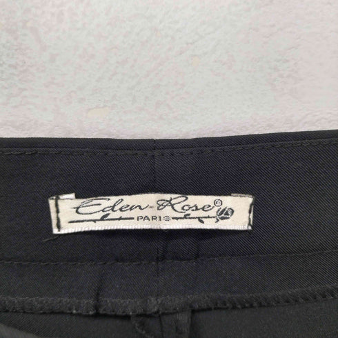 EDEN ROSE フランス製 センタープレス エンブロイダリー スリット ポリ フレアスラックスパンツ レディース