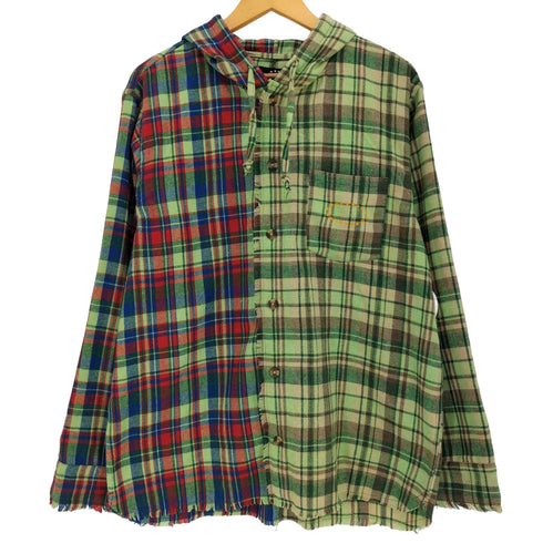 AFB HOODED SHIRTS チェック フーディシャツ メンズ import:L