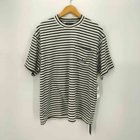 ノーティカ NAUTICA ビックシルエット パイル ポケットTシャツ ボーダー柄 メンズ import:M