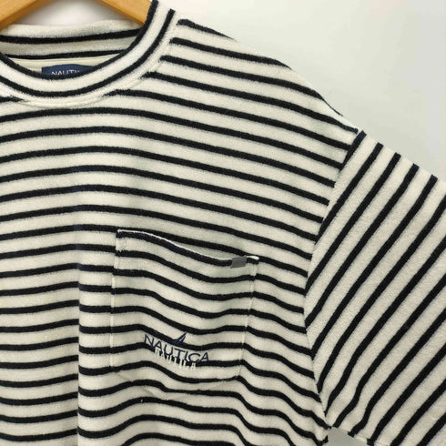ノーティカ NAUTICA ビックシルエット パイル ポケットTシャツ ボーダー柄 メンズ import:M