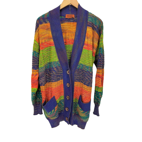 ミッソーニ MISSONI イタリア製 マルチカラー カーディガン レディース