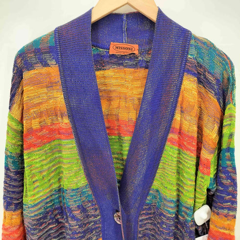 ミッソーニ MISSONI イタリア製 マルチカラー カーディガン レディース