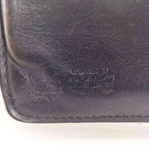 イルビゾンテ IL BISONTE ブラックレザー マネークリップ メンズ