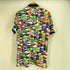 ポロラルフローレン POLO RALPH LAUREN CLASSIC FIT PENNANT ALLOVER PRINT POLO SHIRT ロゴパッチ ペナントフラッグ柄 ポロベアプリント ポロシャツ メンズ M