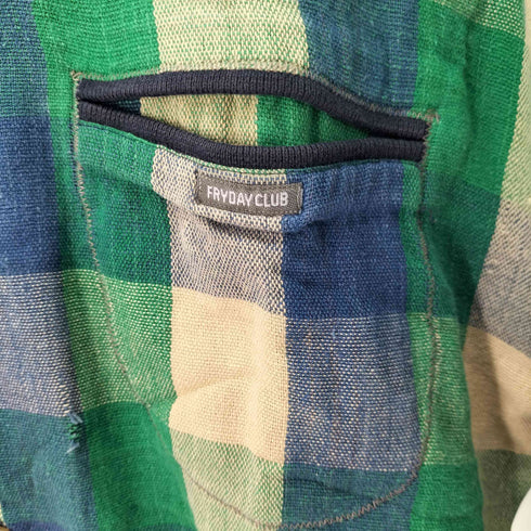 FRYDAY CLUB S/S ブロックチェックシャツ メンズ