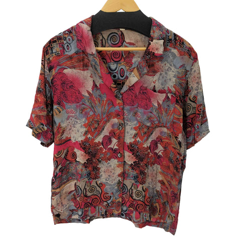 S/S 総柄オープンカラーシャツ メンズ EUR:46