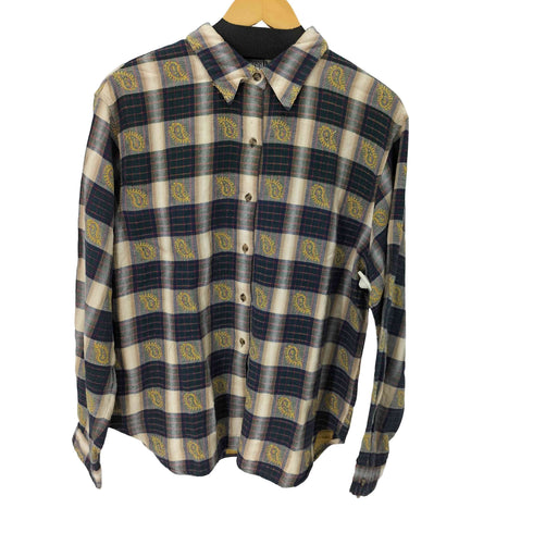 RUSS L/S チェック総柄コットンシャツ メンズ import:M