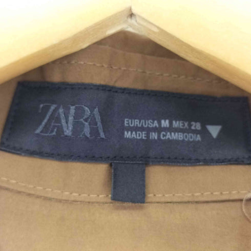 ザラ ZARA ポケット付き ポプリンシャツ レディース import:M