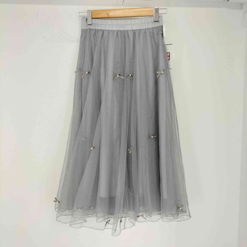 トッコクローゼット tocco closet リボン付きチュールフレアスカート レディース JPN:M