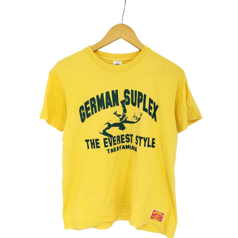 GERMAN SUPLEX 両面プリントクルーネック半袖Tシャツ メンズ M