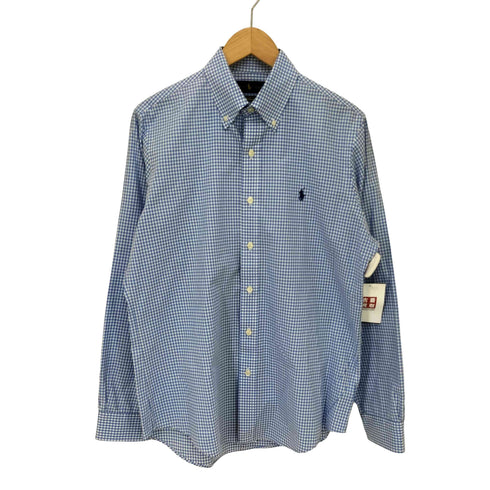 ラルフローレン RALPH LAUREN CLASSIC FIT 100% COTTON STRETCH ポニー 刺繍 ギンガム チェック L/S ボタンダウン シャツ メンズ import:S
