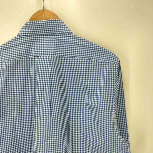 ラルフローレン RALPH LAUREN CLASSIC FIT 100% COTTON STRETCH ポニー 刺繍 ギンガム チェック L/S ボタンダウン シャツ メンズ import:S