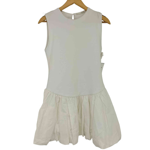 ザラ ZARA INTERLOCK COMBINATION DRESS インターロック コンビネーション ワンピース レディース L