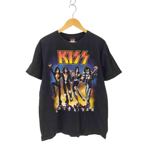 両面プリント バンドプリントクルーネックTシャツ メンズ JPN:L
