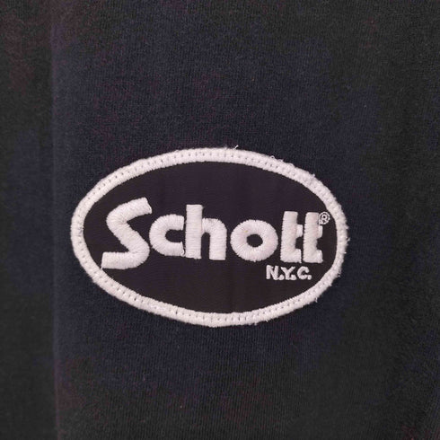 ショットブロス SCHOTT BROS. ロゴ刺繍 クルーネック半袖Tシャツ メンズ L