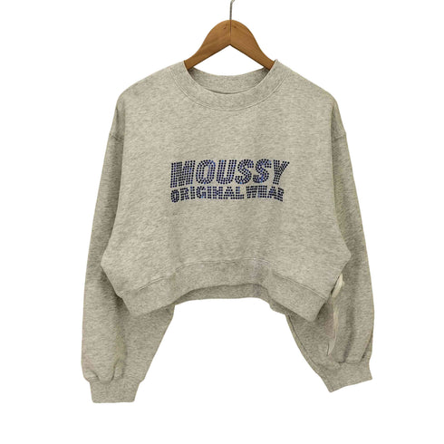 マウジー moussy 24AW RHINESTONE MOUSSY クロップド プルオーバー レディース FREE