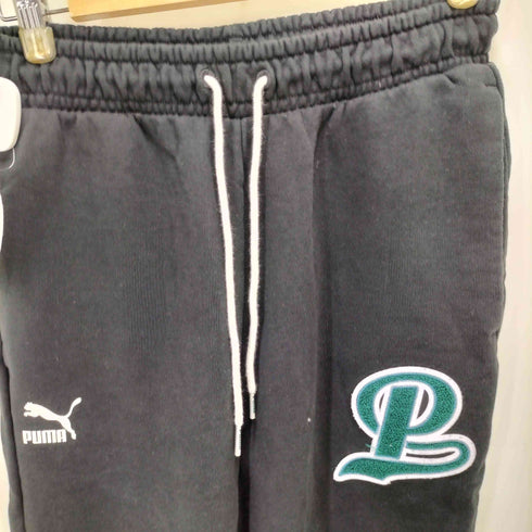 プーマ PUMA 22AW TEAM SWEATPANTS TR ロゴ ワッペン スウェット パンツ メンズ S