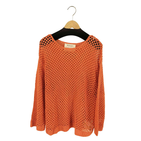 ロイアル roial KNIT リラックスサイジングメッシュクルーネックニット レディース import:S SMALL