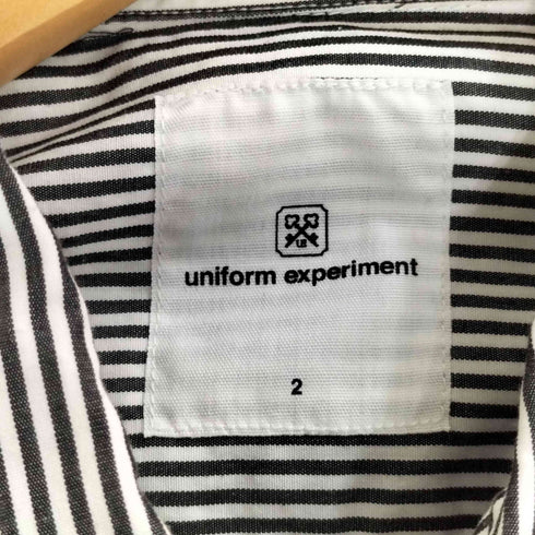 ユニフォームエクスペリメント uniform experiment 2WAY STRIPE REGULAR COLLAR SHIRT ストライプ レギュラーカラー シャツ メンズ JPN:2