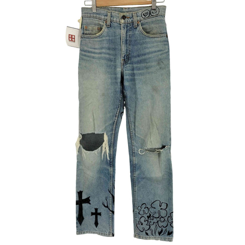 リーバイス Levis ボタン裏刻印525 ペイントリメイクデニムパンツ メンズ