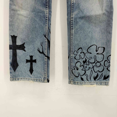 リーバイス Levis ボタン裏刻印525 ペイントリメイクデニムパンツ メンズ