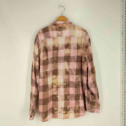オールドネイビー OLD NAVY ブリーチ加工 チェック レギュラーカラー シャツ メンズ XXL