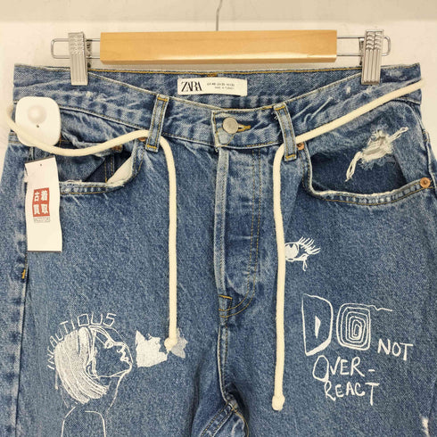 ザラ ZARA ペイントデニムパンツ メンズ US:30-31