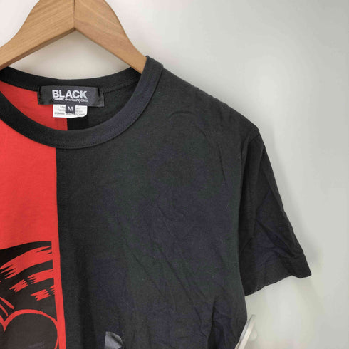 ブラックコムデギャルソン BLACK COMME des GARCONS 20SS コラボ キャラクター グラフィック プリント ドッキング S/S クルーネック Tシャツ メンズ JPN:M