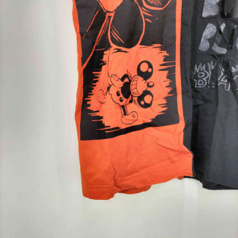 ブラックコムデギャルソン BLACK COMME des GARCONS 20SS コラボ キャラクター グラフィック プリント ドッキング S/S クルーネック Tシャツ メンズ JPN:M