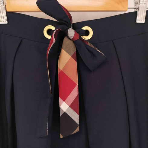 ブルーレーベルクレストブリッジ BLUE LABEL CRESTBRIDGE フロントリボン プリーツスカート レディース JPN:36