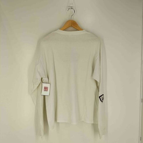 ナイキ NIKE 90-00s USA製 白タグ フロント アーム ロゴプリント ロングスリーブTシャツ メンズ import:M