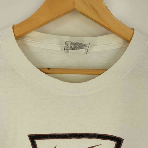 ナイキ NIKE 90-00s USA製 白タグ フロント アーム ロゴプリント ロングスリーブTシャツ メンズ import:M