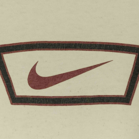 ナイキ NIKE 90-00s USA製 白タグ フロント アーム ロゴプリント ロングスリーブTシャツ メンズ import:M