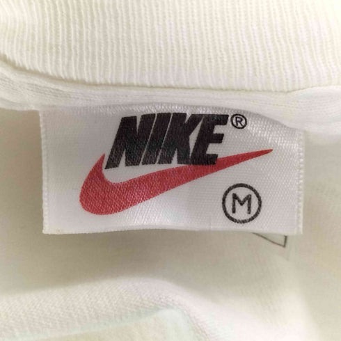 ナイキ NIKE 90-00s USA製 白タグ フロント アーム ロゴプリント ロングスリーブTシャツ メンズ import:M