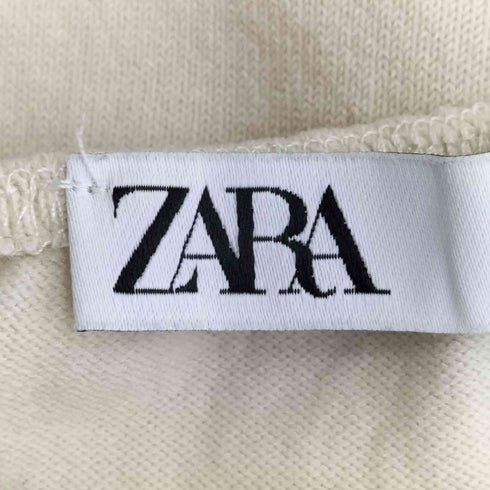 ザラ ZARA エクリュ背中あきシースルーニットワンピース レディース import:S