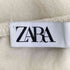 ザラ ZARA エクリュ背中あきシースルーニットワンピース レディース import:S